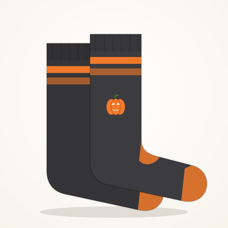 Jack-o-Stripe Socks – Halloween Goo Look